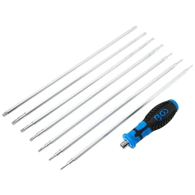 Image of BGS 2326 Screwdriver Set with interchangeable Blades T Star (for Torx) / tamperproof 8 pcs.