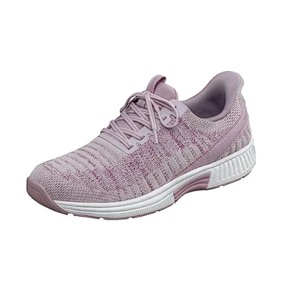 Image of Orthofeet Orthopaedic Women&#039;s Hands Free Slip On Sneaker Helps Relieve Pain Nurseries, rose, 4.5 UK