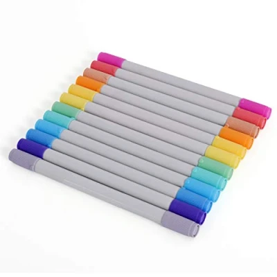 Image of Zink Colorful Fine &amp; Chisel Double/Twin Tip Markers, 12 Pack