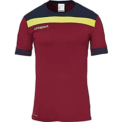 Image of Uhlsport Offense 23 Jersey Children&#039;s Bordeaux/Navy/Fluo Yellow, 128