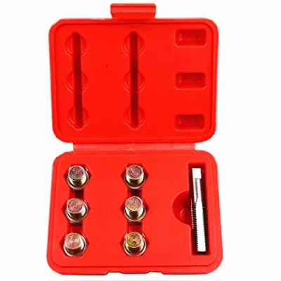 Image of BestsQ Oil Drain Plug Tap Thread Repair Kit Pan Screws Rethread Tool M13 x 1.5MM