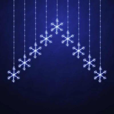 Image of Festive 120cm x Snowflake Curtain Light Cool White
