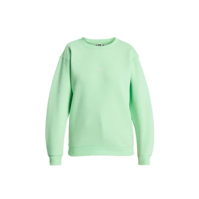 Image of Roxy Fleece sweater SURF STOKED CREW BRUSHED VINT Women&#039;s Green XS