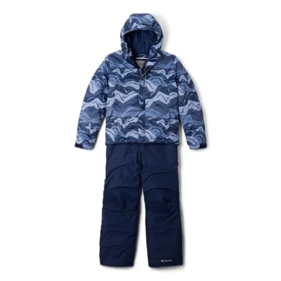 Image of Columbia Unisex Kids Buga Set, Snowsuit Ski Jacket and Pants Collegiate Navy Tectonic, Size XXS