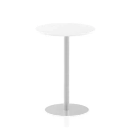 Image of Italia 800mm Poseur Round Table White Top 1145mm High Leg