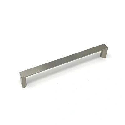 Image of 160mm Brushed Nickel Square D Handle for Kitchen Cabinets Cupboards Bedroom Bathroom Various Sizes