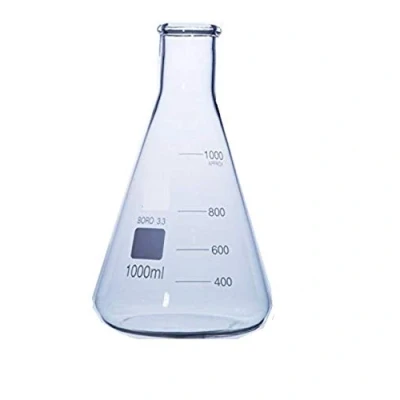 Image of Rocwing Borosilicate 3.3 Graduated Conical Glass Flask for Laboratory (1000ml)