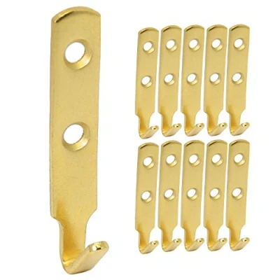 Image of 10x Extra Large Brass Picture Hooks Heavy Duty Picture/Mirror Hangers