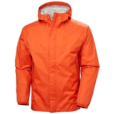 Image of Helly Hansen Men&#039;s Loke Waterproof Windproof Breathable Rain Jacket, Patrol Orange, S