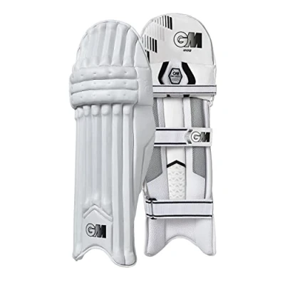 Image of Gunn &amp; Moore GM 808 Cricket Batting Pads, White, Junior 13.75&quot;, Left Handed