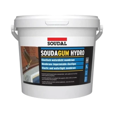 Image of Soudal Soudagum Hydro Waterproofing Protective Membrane Hybrid Polymer Based Roof &amp; Gutter Repair Coating Kit Bucket Grey 5kg Solvent Free Waterproof Joints, Gaps Cracks