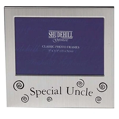 Image of 5&quot; x 3&quot; Special Uncle Photo Frame Satin Silver Occasion Gift Present 73501