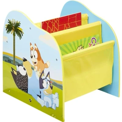 Image of Bluey Kids Sling Bookcase Bedroom Book Storage (approximate) 39.5cm (H) x (W) 35cm (D) 14365