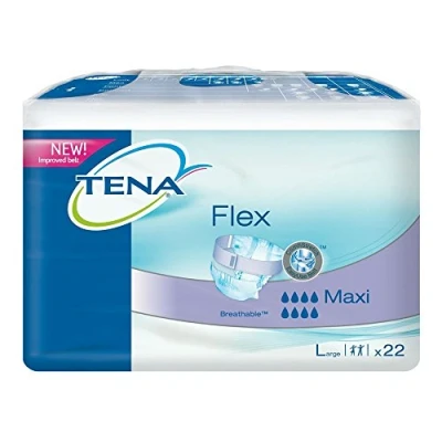 Image of Tena Proskin Flex Maxi Large (85 125 cm / 33 49 in) (3x22 Pack)