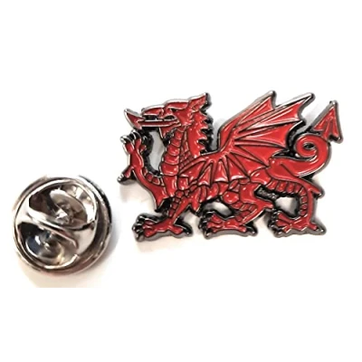 Image of NWFlags Metal Enamel Pin Badge Brooch Wales Welsh Dragon St David