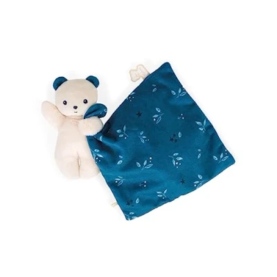 Image of Kaloo Carré Douceur Night Owl Bear Comforter Square: 7.1&quot; x / 18 cm Babies’ Soft Toy Ultra Materials Gift Box K972004