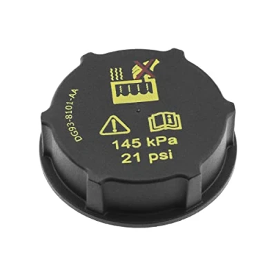 Image of Radiator Expansion Water Tank Cap DG938101AA 1301104 1224233 3M5H 8100 AD LF5015205A 30680002 Compatible with Ford Fiesta MK6 MK7 Plastic