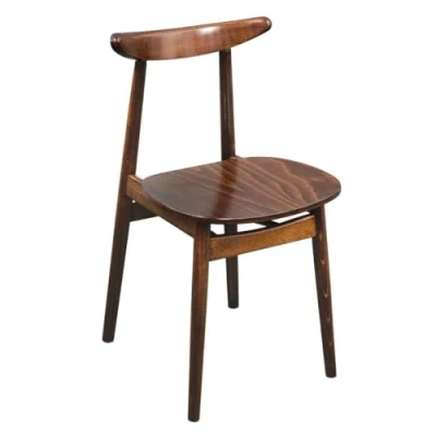 Image of Fameg Walnut Cowhorn Side Chair (2 pack)