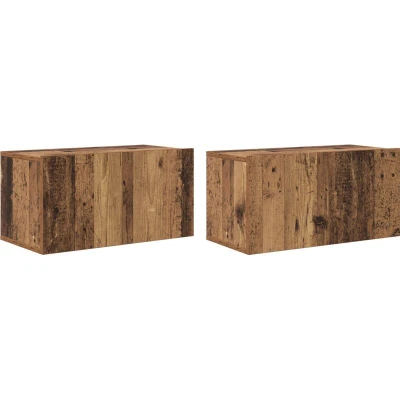 Image of vidaXL TV Cabinet Set Old wood Solid Reclaim Medium