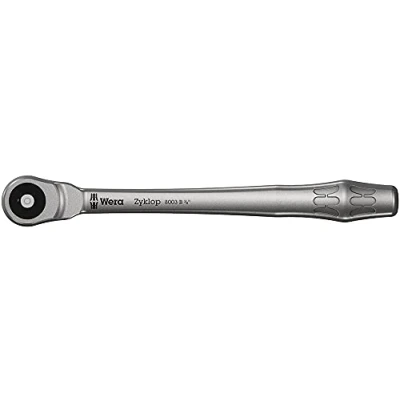 Image of Wera 05004033001 8003 B Zyklop Metal Ratchet with push through square and 3/8&quot; drive