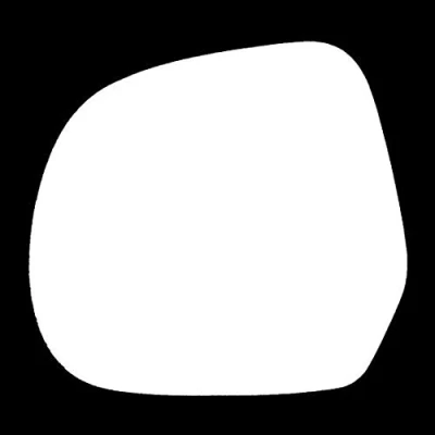 Image of Aftermarket SRG 702 14955, Left Passenger Side Stick On Wing Mirror Glass