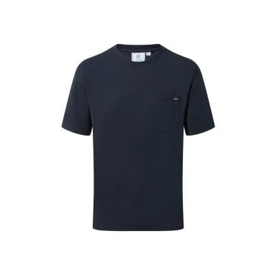 Image of TOG24 Denva Men&#039;s T Shirt, Premium, Hevyweight Jersey Fabric Made from Supersoft Cotton Blend, Patch Pocket On Chest, Relaxed, Casual Fit Dark Indigo
