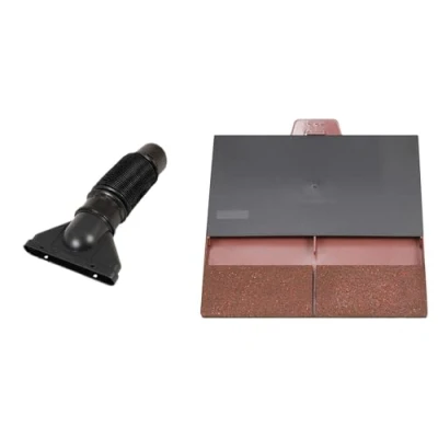 Image of Klober Uni Plain Tile Vent Red Granulated + Adaptor Flexi to 100mm