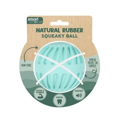 Image of YöL Natural Rubber Pet Ball Dog Puppy Fetch Catch Squeaky Non Toxic Durable Dental Chew Stimulating