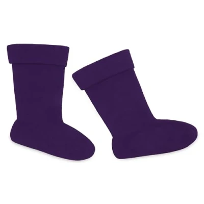 Image of CityComfort Boot Liner for Women and Teenagers Warm Fleece Wellie Socks Size 3 8 Cosy Thermal (Purple, 5/6 UK)