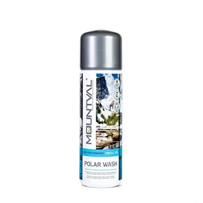 Image of Mountval Polar Wash, Performance Wash In Cleaner For Outdoor And Hiking Clothing Made Of Fleece, Fibre Pile, Softshell Stretch, Refreshes Softens, Water Based