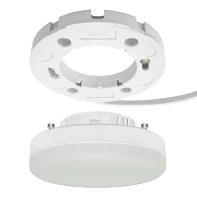 Image of Long Life Lamp Company 3w LED GX53 Under Cabinet Round Light Fitting Replaceable Bulb Cool White