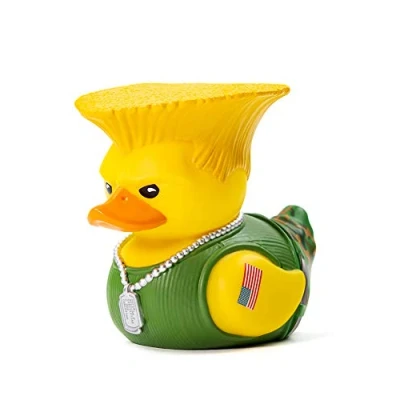 Image of TUBBZ Street Fighter Guile Collectible Rubber Duck Figurine Official Merchandise Unique Limited Edition Collectors Vinyl Gift