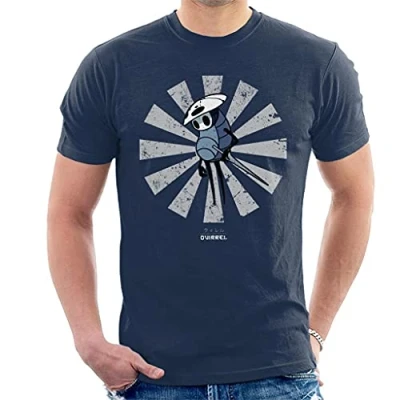 Image of Quirrel Retro Japanese Hollow Knight Men&#039;s T Shirt Navy Blue