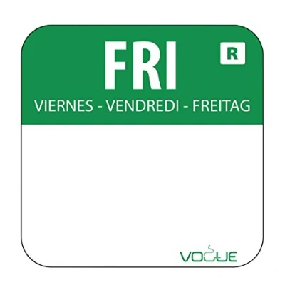 Image of Vogue L935 Colour Coded Food Labels, &quot;Friday&quot;, 1&quot;, Green