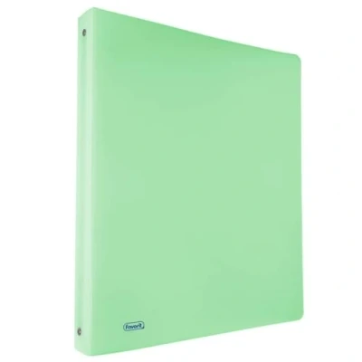 Image of Favorit Polypropylene Pastel Binder 22 x 30 cm, 4 Round Rings with 15 mm Diameter, Green