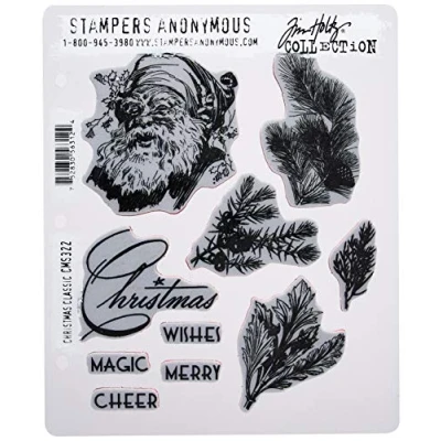 Image of Stampers Anonymous Tim Holtz Cling Stamps, Multi Colour, 24.13 x 19.05 0.76 cm