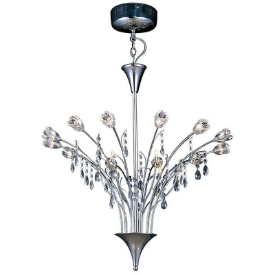 Image of Bouquet Pendant 18 Light G4 Polished Chrome/Crystal, NOT LED/CFL Compatible