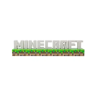 Image of Paladone Minecraft Logo Light Battery or USB Operated 2 Modes Officially Licensed Merchandise,White/Brown/Green
