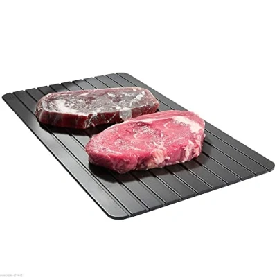 Image of Defrosting Tray,Rapid Defrost Tray Quick Board Fast Thaw Frozen Food Plate Aluminium Meat for Home Kitchen Cooking 30 * 20CM