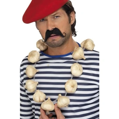Image of Smiffys Garlic Garland, Cream , Around The World Fancy Dress, Dress Up Jewellery