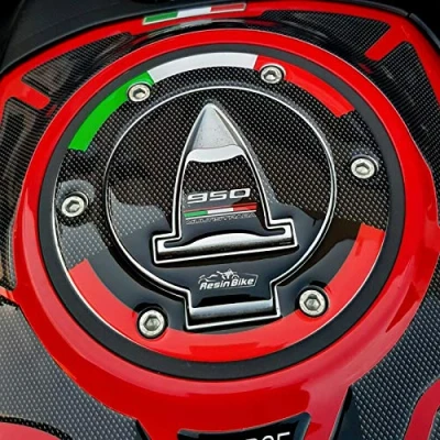 Image of Resin Bike Motorcycle 3D Stickers Compatible with Ducati Multistrada 950 2018 2020. Tank Cap Protection from Impact and Scratches. Kit Gadget Moto