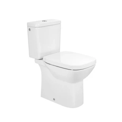 Image of Roca Debba Rimless Close Coupled Open Back WC Toilet Pan White A34299L000