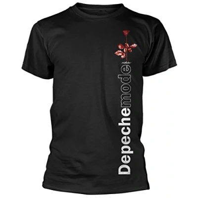 Image of Official Depeche Mode Violator Side Rose Black Cotton T Shirt (Small)