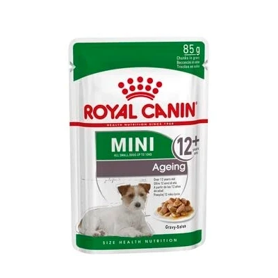 Image of Royal Canin Mini Ageing 12+ Senior in Gravy Wet Dog Food 85g (Pack of 48)