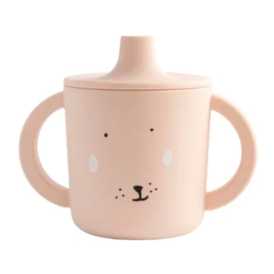 Image of Trixie Mrs Rabbit Silicone Sippy Cup 4m+ 100% Food Grade Pink