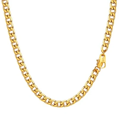 Image of PROSTEEL Gold Necklace for Men Jewelry 51CM Stainless Steel Curb Cuban Chain