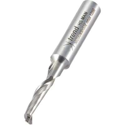 Image of Trend Professional Helical Plunge Cutter, 8mm Shank, 5mm Cut Diameter &amp; 18mm Length, High Speed Steel, 50/25X8MMHSSE