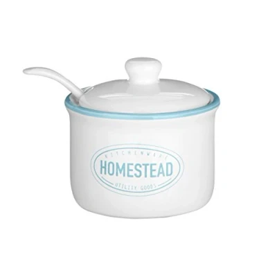 Image of Premier Housewares Homestead Sugar Pot, 130 ml White