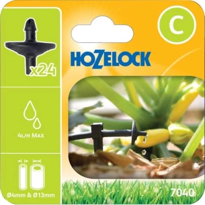 Image of Hozelock 4lph Pinch Drip Dripper, 24 Pack