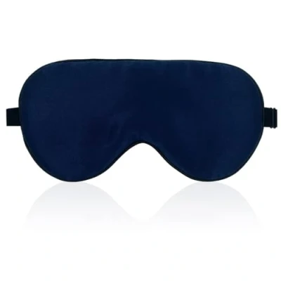 Image of townssilk 100% Silk Sleep mask with Adjustable Strap,Comfortable and Super Soft Eye navyblue